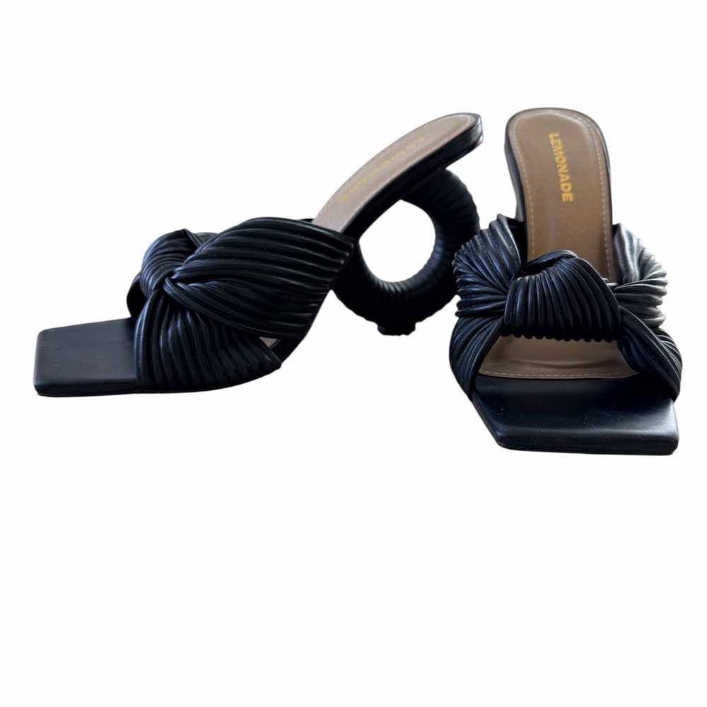 Lemonade | Black Knotted Mules